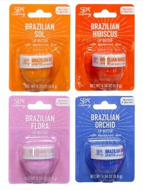 Spa Luxury Brazilian Sugar Lip Balm 4-Piece Set